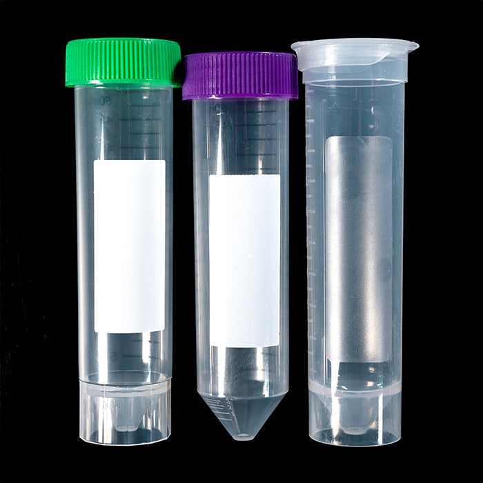 3 types fo 50 ml centrifuge tubes