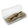 Raw brass Fisher space pen in case