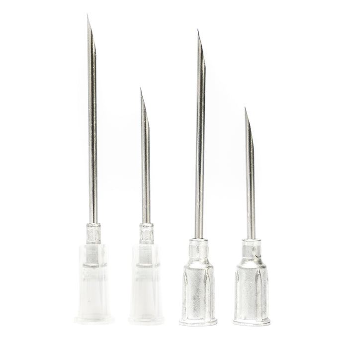 4 styles of luer lock needles