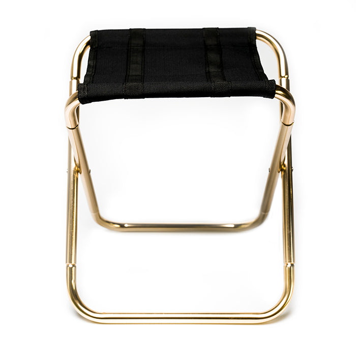 Gold and black mini folding camp chair
